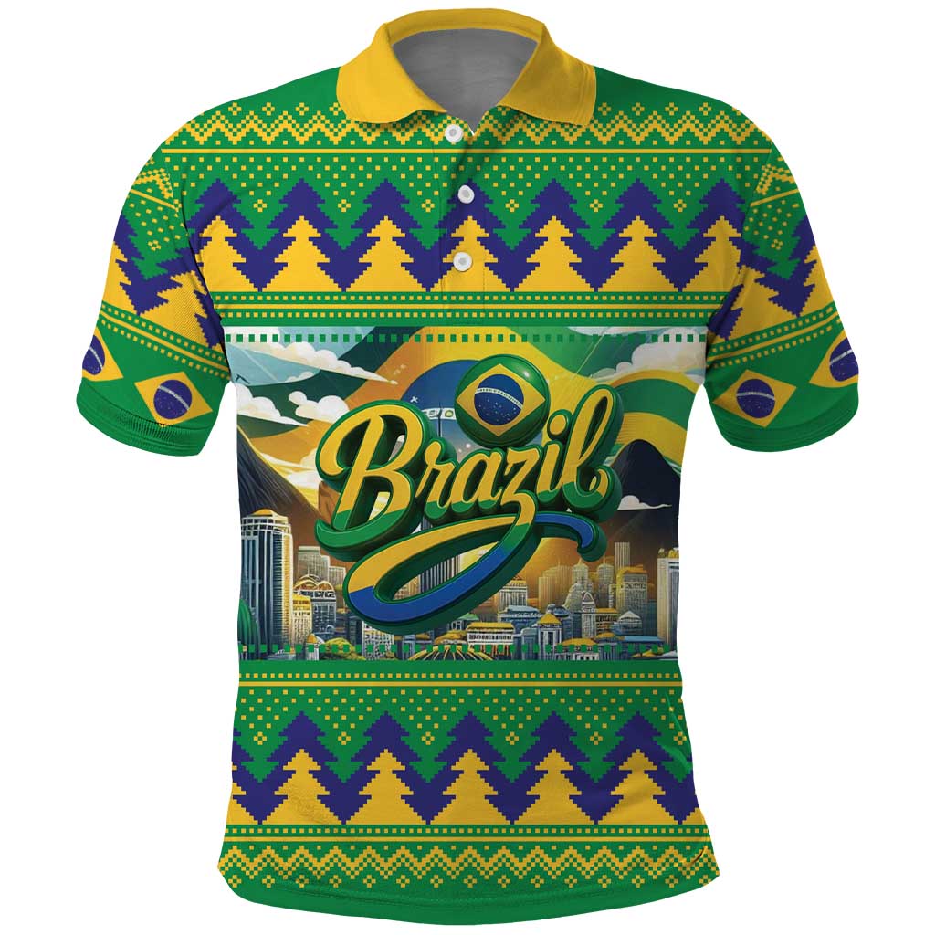 Brazil Christmas Feliz Natal Polo Shirt - Wonder Print Shop