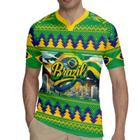 Brazil Christmas Feliz Natal Rugby Jersey - Wonder Print Shop