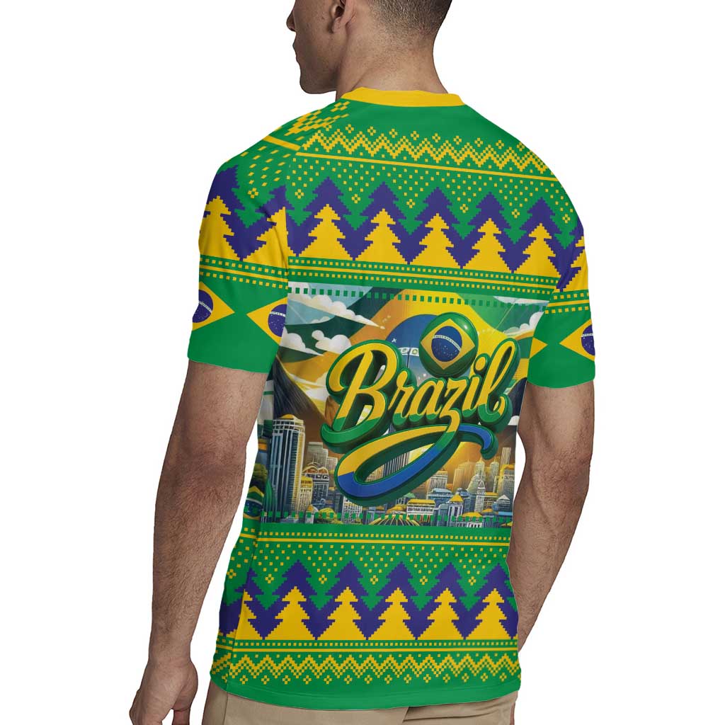 Brazil Christmas Feliz Natal Rugby Jersey - Wonder Print Shop