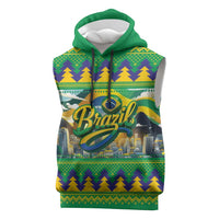 Brazil Christmas Feliz Natal Sleeveless Hoodie - Wonder Print Shop