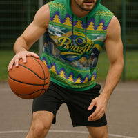 Brazil Christmas Feliz Natal Sleeveless Hoodie - Wonder Print Shop