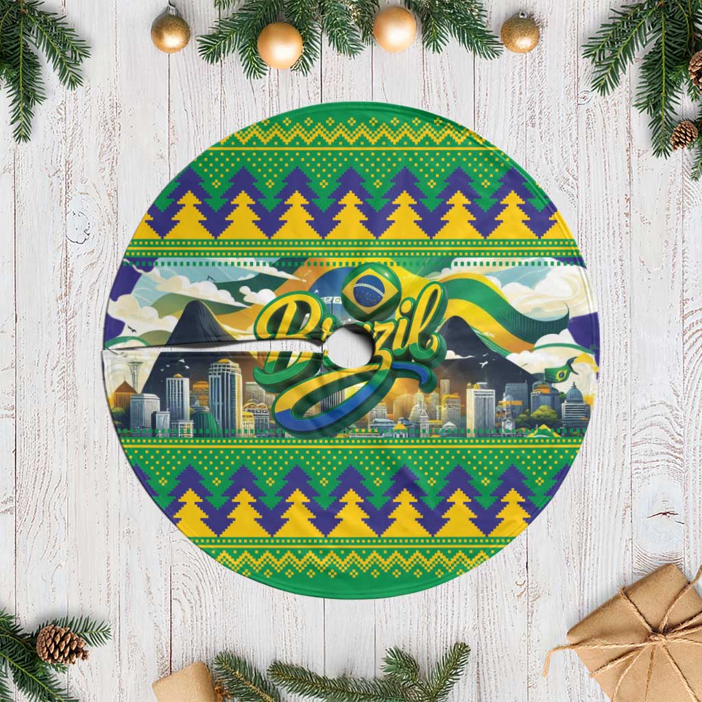 Brazil Christmas Feliz Natal Tree Skirt - Wonder Print Shop