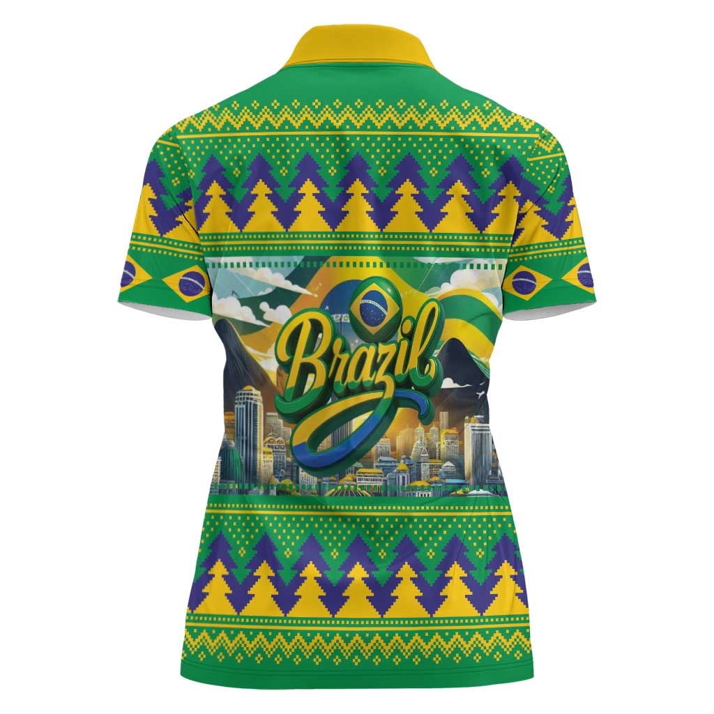 Brazil Christmas Feliz Natal Women Polo Shirt - Wonder Print Shop