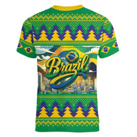 Brazil Christmas Feliz Natal Women V-Neck T-Shirt - Wonder Print Shop