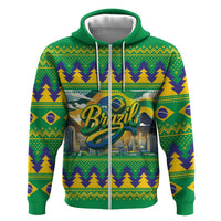 Brazil Christmas Feliz Natal Zip Hoodie - Wonder Print Shop
