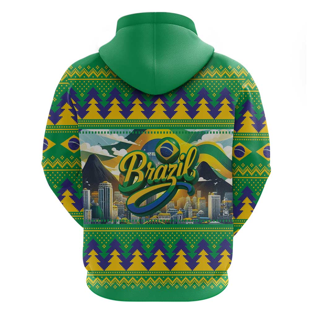 Brazil Christmas Feliz Natal Zip Hoodie - Wonder Print Shop