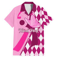 Personalised Think Pink Family Matching Mermaid Dress and Hawaiian Shirt Golf Argyle Pattern Breast Cancer Awareness - Wonder Print Shop