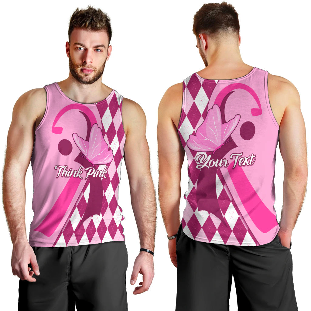 personalised-think-pink-men-tank-top-golf-argyle-pattern-breast-cancer-awareness