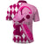 Personalised Think Pink Polo Shirt Golf Argyle Pattern Breast Cancer Awareness - Wonder Print Shop