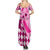 Personalised Think Pink Summer Maxi Dress Golf Argyle Pattern Breast Cancer Awareness - Wonder Print Shop