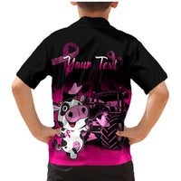 Personalised Save The Udders Family Matching Mermaid Dress and Hawaiian Shirt Farmer Day Breast Cancer Awareness - Wonder Print Shop