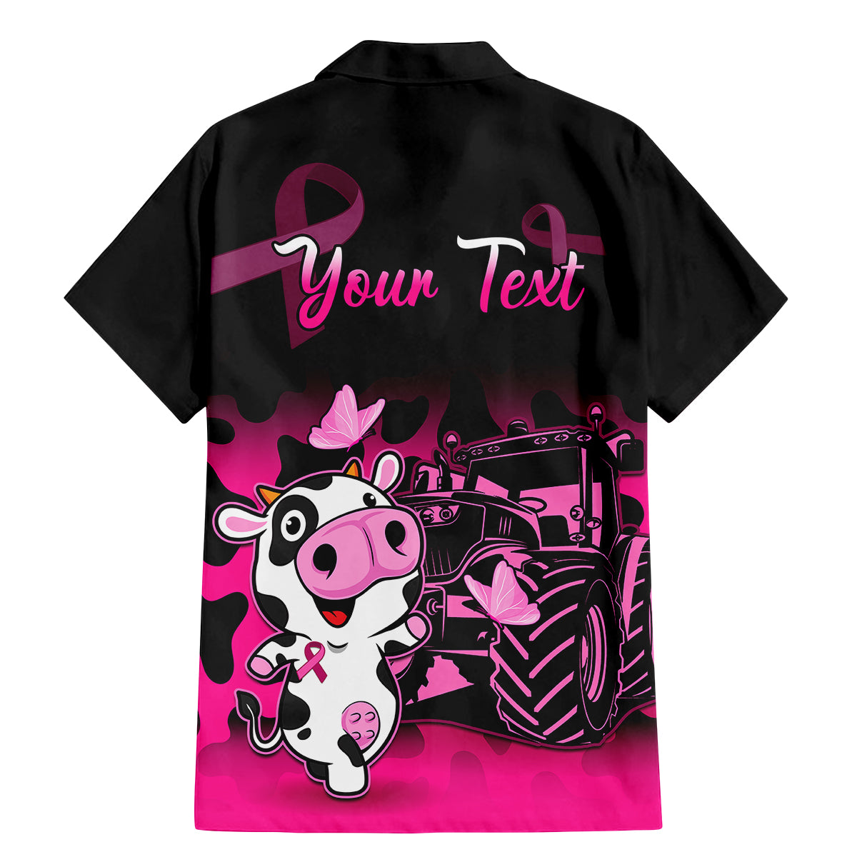 Personalised Save The Udders Family Matching Mermaid Dress and Hawaiian Shirt Farmer Day Breast Cancer Awareness - Wonder Print Shop