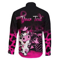 Personalised Save The Udders Family Matching Off Shoulder Maxi Dress and Hawaiian Shirt Farmer Day Breast Cancer Awareness - Wonder Print Shop