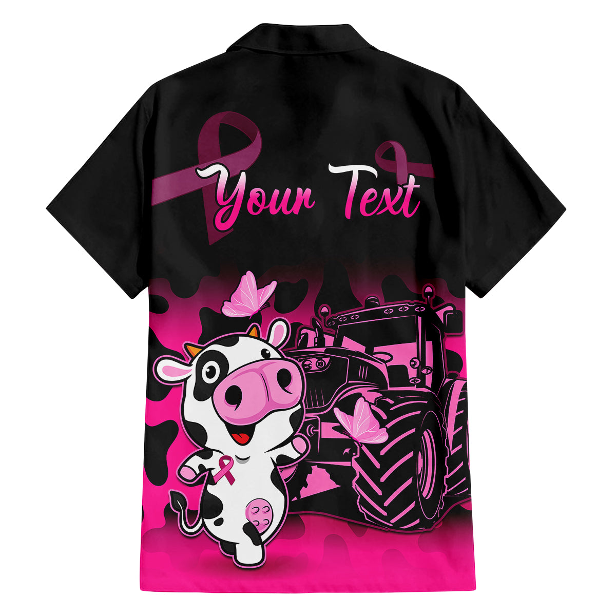 Personalised Save The Udders Family Matching Off Shoulder Maxi Dress and Hawaiian Shirt Farmer Day Breast Cancer Awareness - Wonder Print Shop