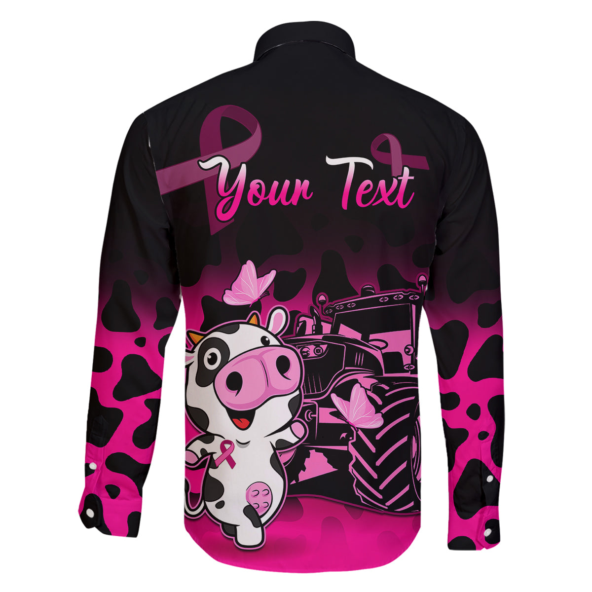 Personalised Save The Udders Family Matching Off Shoulder Short Dress and Hawaiian Shirt Farmer Day Breast Cancer Awareness - Wonder Print Shop