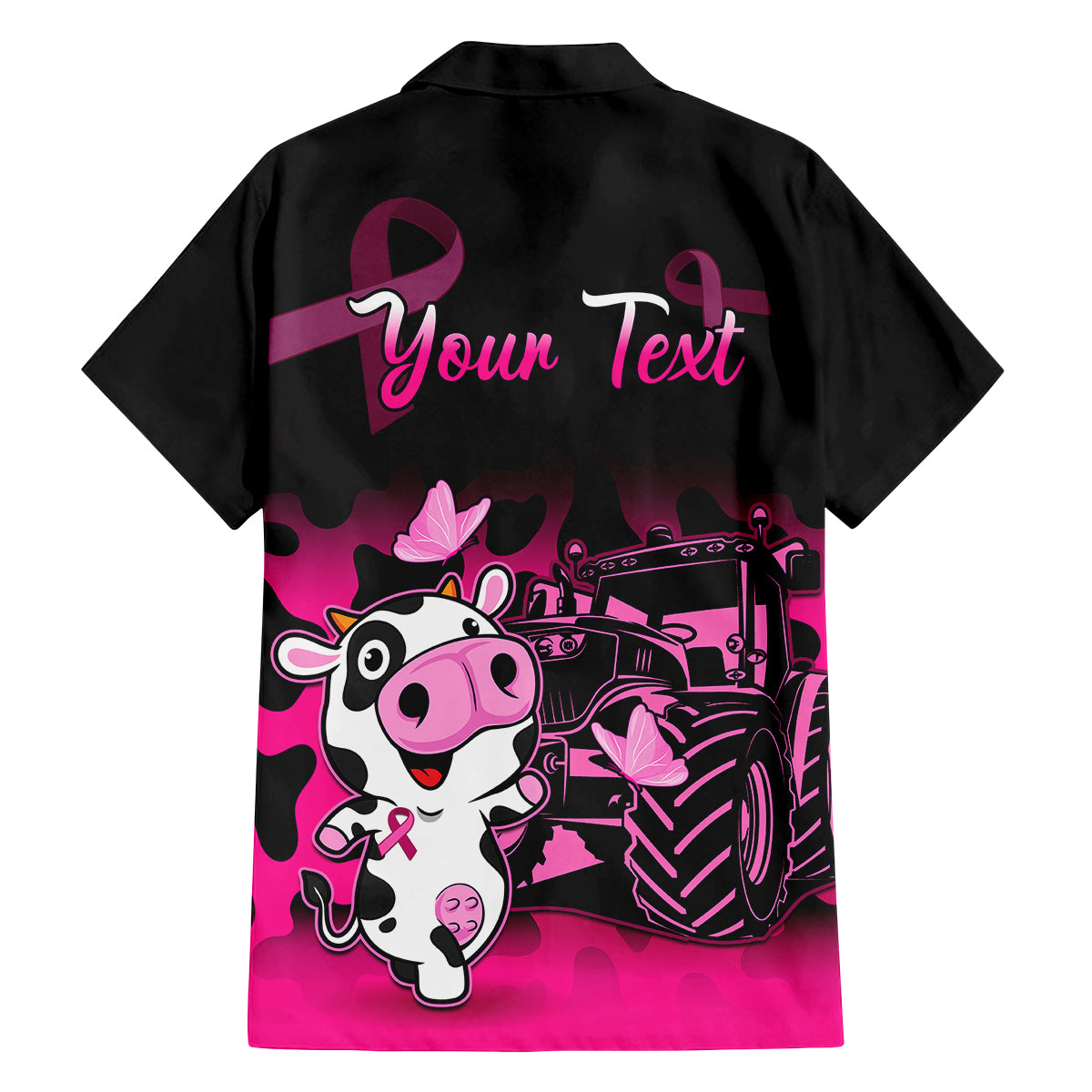 Personalised Save The Udders Family Matching Summer Maxi Dress and Hawaiian Shirt Farmer Day Breast Cancer Awareness - Wonder Print Shop