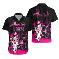 Personalised Save The Udders Hawaiian Shirt Farmer Day Breast Cancer Awareness - Wonder Print Shop