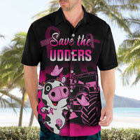 Personalised Save The Udders Hawaiian Shirt Farmer Day Breast Cancer Awareness - Wonder Print Shop