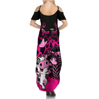 Personalised Save The Udders Summer Maxi Dress Farmer Day Breast Cancer Awareness - Wonder Print Shop