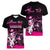 Personalised Save The Udders Women V Neck T Shirt Farmer Day Breast Cancer Awareness - Wonder Print Shop