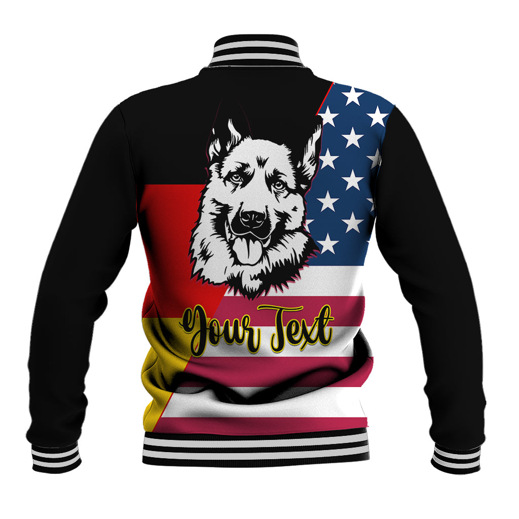Personalised German American Heritage Day Baseball Jacket German Shepherd Dog - Wonder Print Shop