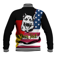 Personalised German American Heritage Day Baseball Jacket German Shepherd Dog - Wonder Print Shop