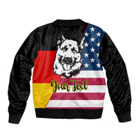 Personalised German American Heritage Day Bomber Jacket German Shepherd Dog - Wonder Print Shop