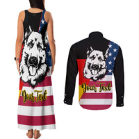 Personalised German American Heritage Day Couples Matching Tank Maxi Dress and Long Sleeve Button Shirts German Shepherd Dog - Wonder Print Shop