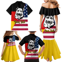 Personalised German American Heritage Day Family Matching Mermaid Dress and Hawaiian Shirt German Shepherd Dog - Wonder Print Shop