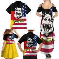 Personalised German American Heritage Day Family Matching Summer Maxi Dress and Hawaiian Shirt German Shepherd Dog - Wonder Print Shop