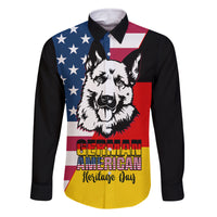 Personalised German American Heritage Day Family Matching Tank Maxi Dress and Hawaiian Shirt German Shepherd Dog - Wonder Print Shop