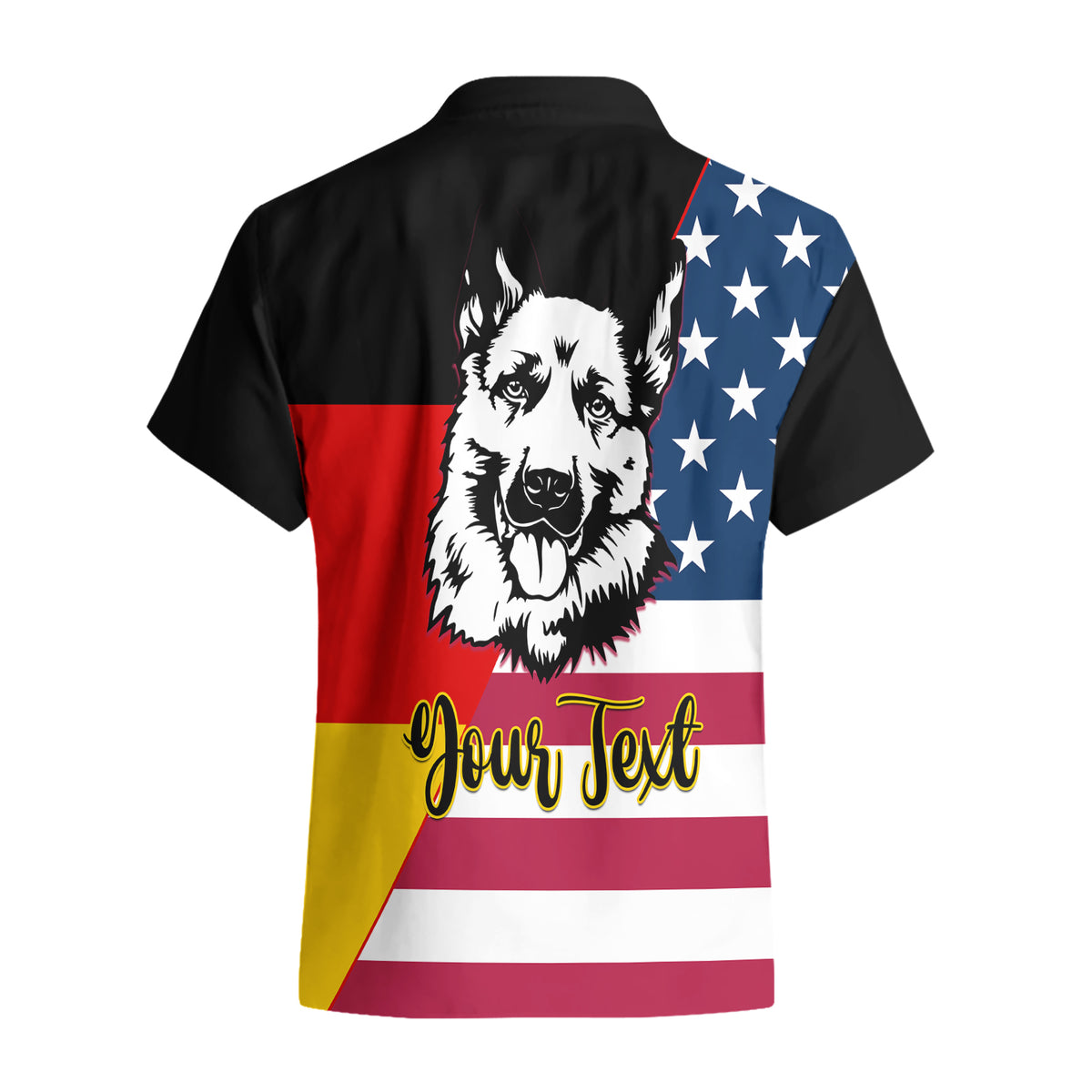 Personalised German American Heritage Day Hawaiian Shirt German Shepherd Dog - Wonder Print Shop
