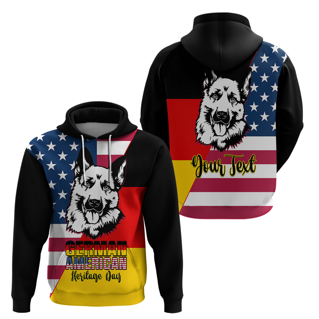 Personalised German American Heritage Day Hoodie German Shepherd Dog - Wonder Print Shop
