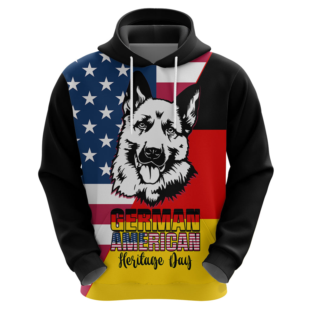 Personalised German American Heritage Day Hoodie German Shepherd Dog - Wonder Print Shop