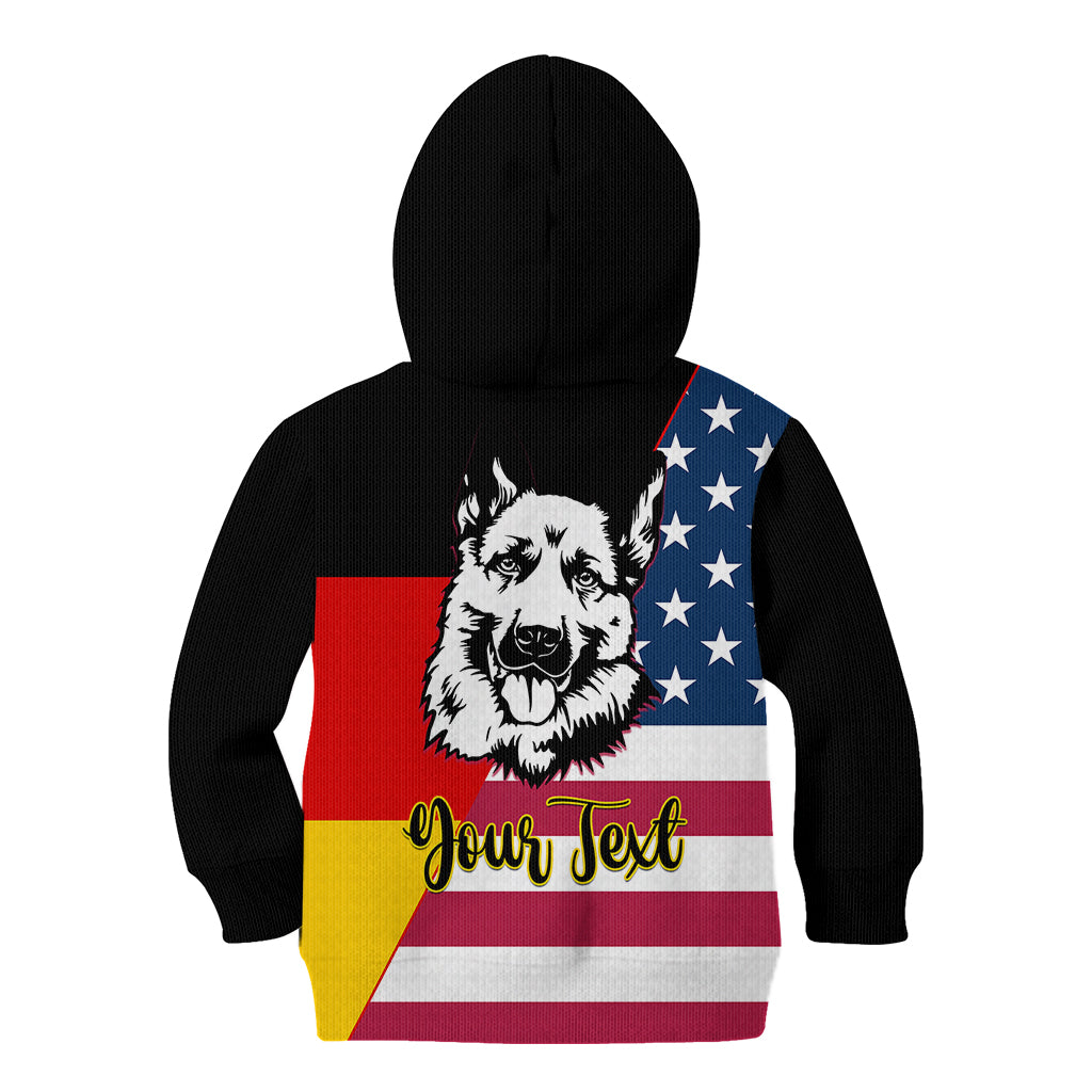 Personalised German American Heritage Day Kid Hoodie German Shepherd Dog - Wonder Print Shop