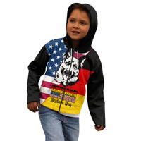 Personalised German American Heritage Day Kid Hoodie German Shepherd Dog - Wonder Print Shop
