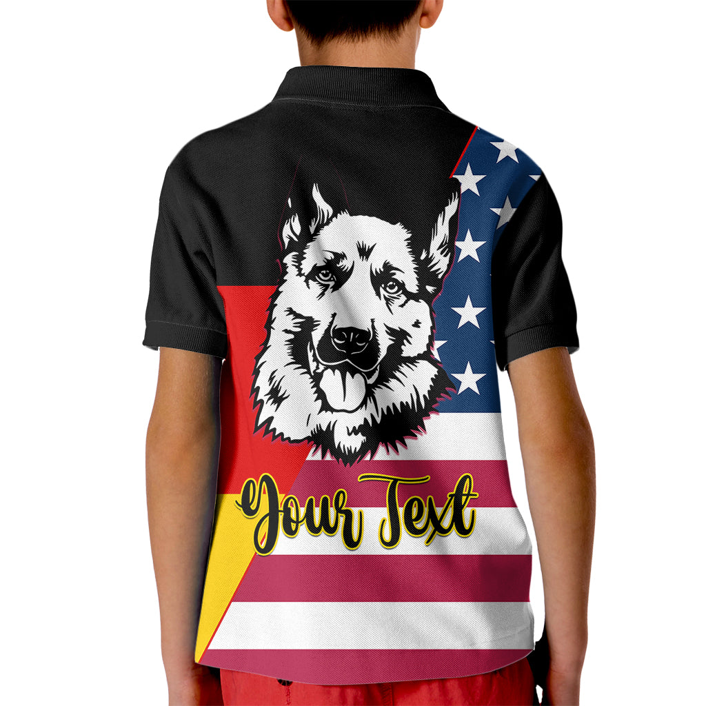 Personalised German American Heritage Day Kid Polo Shirt German Shepherd Dog - Wonder Print Shop