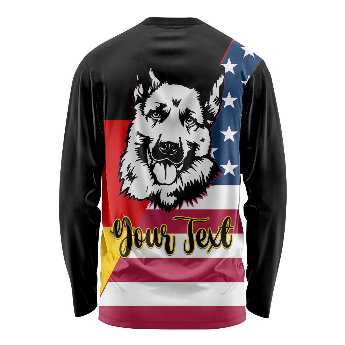 Personalised German American Heritage Day Long Sleeve Shirt German Shepherd Dog - Wonder Print Shop