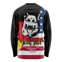 Personalised German American Heritage Day Long Sleeve Shirt German Shepherd Dog - Wonder Print Shop