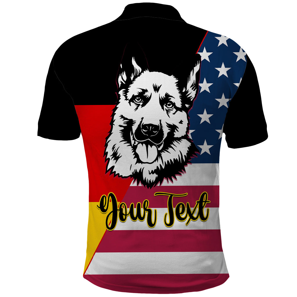 Personalised German American Heritage Day Polo Shirt German Shepherd Dog - Wonder Print Shop