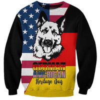 Personalised German American Heritage Day Sweatshirt German Shepherd Dog - Wonder Print Shop