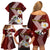 Latvia Independence Day Family Matching Off Shoulder Short Dress and Hawaiian Shirt Latvijas White Wagtail With Daisy Flowers - Wonder Print Shop