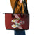 Latvia Independence Day Leather Tote Bag Latvijas White Wagtail With Daisy Flowers - Wonder Print Shop