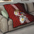 Latvia Independence Day Quilt Latvijas White Wagtail With Daisy Flowers - Wonder Print Shop