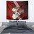 Latvia Independence Day Tapestry Latvijas White Wagtail With Daisy Flowers - Wonder Print Shop