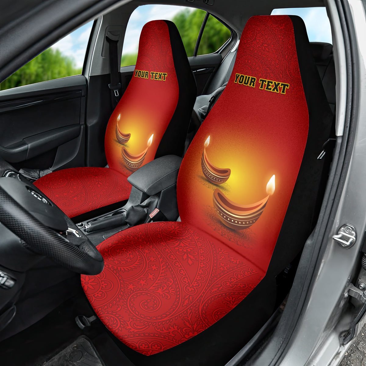 Diwali Festival Car Seat Cover Diya With Paisley Pattern - Wonder Print Shop