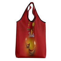 Personalised Diwali Festival Grocery Bag Diya With Paisley Pattern