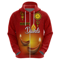 Personalised Diwali Festival Hoodie Diya With Paisley Pattern - Wonder Print Shop