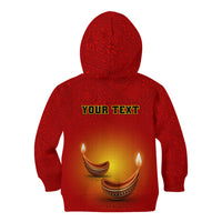 Personalised Diwali Festival Kid Hoodie Diya With Paisley Pattern - Wonder Print Shop