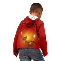 Personalised Diwali Festival Kid Hoodie Diya With Paisley Pattern - Wonder Print Shop